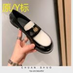 2022 new all-match flat bottom British style leather thick bottom P home shoes small fragrance style loafers women's shoes small leather shoes women - Image 7