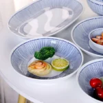 High-temperature underglaze color Japanese-style ceramic dishes and dishes set for home eating small bowls of grass series tableware combination - Image 2