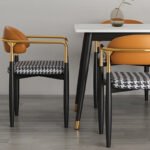 Nordic Light Luxury Dining Chair Creative Designer Iron Art Leisure Chair Home Back Chair Desk Chair Negotiation Chair Makeup Chair - Image 3
