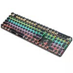 Meishang E family 820A retro punk electroplating knob luminous mechanical keyboard eat chicken computer game keyboard cross-border