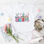 Amazon independent station European and American foreign trade women's clothing Modal Easter printed short-sleeved T-shirt spot wholesale TOPS - Image 2