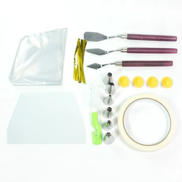 Than color cream glue tool decoration mouth bag handmade diy cream glue mobile phone shell tool scraper masking paper wire