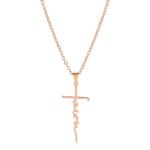 New cross-border couple faith letter necklace faith stainless steel European and American jewelry inspirational slogan pendant pendant - Image 9