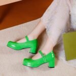 Japanese wild Lolita retro Mary Jane candy-colored patent leather daily basic models jk thick high-heeled shoes women's shoes - Image 2