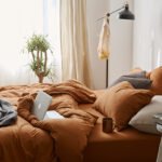 Type A knitted cotton four-piece set solid color Tianzhu cotton dormitory bed sheet Japanese style cotton 1.5/1.8m