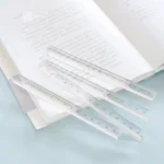 Jinyi transparent acrylic four-sided ruler multi-functional simple drawing scale cute creative primary school students stationery drawing measurement scale ruler craft umbrella independent bathroom sunset tour - Image 2