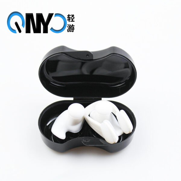 Light swim silicone nose clip earplugs black box set swimming protection ear nose prevent water adult children general