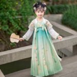 Girls' Hanfu Flying Bird Embroidery Dress