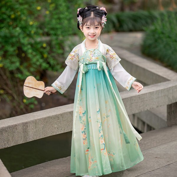 Girls' Hanfu Flying Bird Embroidery Dress