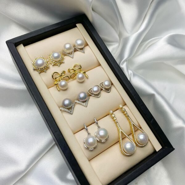 Retro style internet celebrity with the same style S925 silver Japanese freshwater pearl earrings fashion jewelry earrings one piece dropshipping