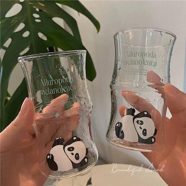 Creative Panda Glass Cup 420ml
