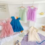 Butterfly wings girl mesh dress 2022 summer new baby girl princess skirt tutu skirt one piece consignment - Image 3