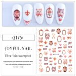 New nail art stickers Rococo sweet pet bunny nail stickers national style ink blood color rose decorative stickers - Image 9