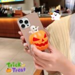 Europe and the United States decompression pinching phone shell Halloween pumpkin spoof suitable for Samsung note 5 8 9 10 20 soft - Image 2