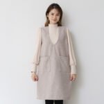 Real shot picture Japanese woolen vest women's winter new mid-length waistcoat skirt bottoming dress one piece - Image 7