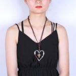 Factory direct sales cross-border new mother's day necklace fashion retro cross peach heart love necklace spot wholesale - Image 4