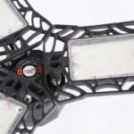 LED garage light three-leaf foldable plastic deformation high bay light foldable deformation home ceiling lamp customization - Image 2