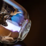 Glowing gold and silver fired heat-resistant glass tea cup - Image 3