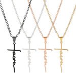 New cross-border couple faith letter necklace faith stainless steel European and American jewelry inspirational slogan pendant pendant - Image 8