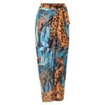 2023 new sexy one-piece swimsuit female European and American bikini leopard print ruffled swimsuit bikini chiffon long skirt - Image 6