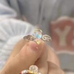 2022 New Angel and Demon Moonstone Couple Ring Fashion Opening Adjustable Gifts for Boys and Girls - Image 6