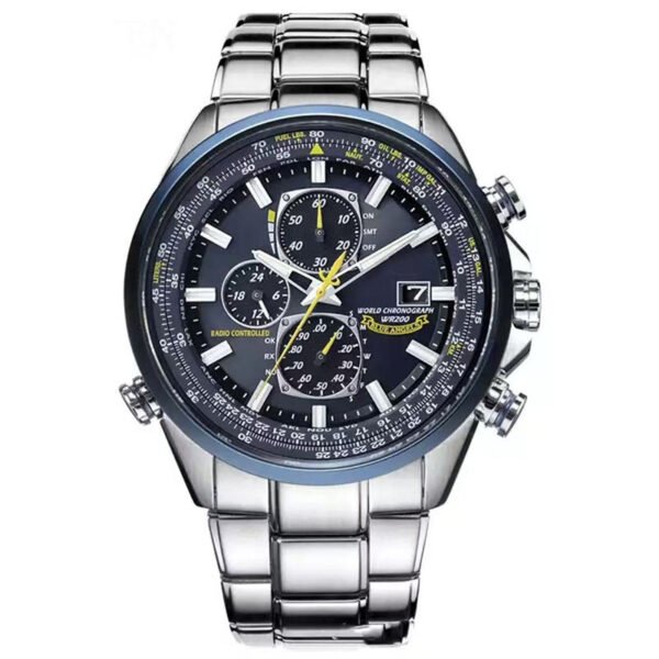 Cross-border popular high-end men's watches, WISH AliExpress, Blue Angel six-hand chronograph, steel belt belt, men's quartz watch