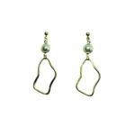 Frosty wind handmade abstract design Japanese style ear clip silver needle - Image 5