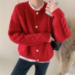 Japanese gentle style sweater women's jacket loose outerwear spring and autumn new retro lazy knitted cardigan women's clothing - Image 9