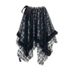 Irregular plaid design feeling skirt - Image 6