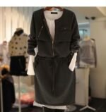 South Korea 2023 spring new women's clothing Korean style design casual all-match long-sleeved sweater mid-length dress women - Image 7