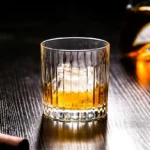 Classical Vertical Striped Whiskey Glass Wine Glass Iced Coffee Cup American Latte Coffee Cup Striped Wine Glass Water Cup - Image 2