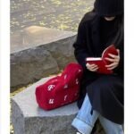 Don't come unharmed, new red corduroy retro shoulder bag, women's versatile, large-capacity embroidery, simple tote bag women - Image 3