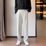 Large size draped ice silk straight leg trousers, men's summer sports, loose mopping, quick-drying, thin casual trousers, handsome - Image 3