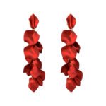 European and American rose petal long tassel earrings fashion ins elegant Internet celebrity temperament high-end environmental protection earrings women - Image 5