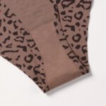 Leopard print bra set female sense European and American style no steel ring gathered on the top breathable temptation sexy lingerie set - Image 5