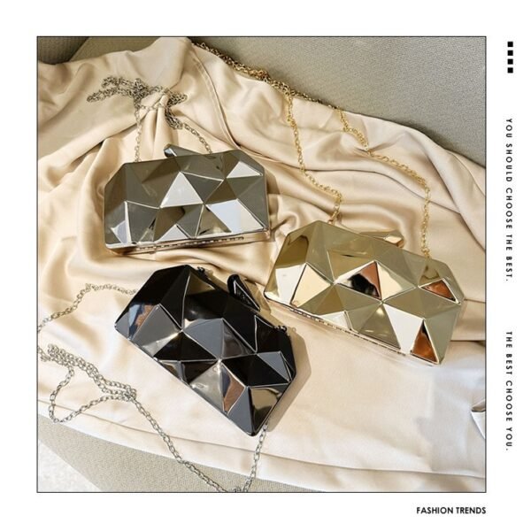 New cross-border acrylic bag, shiny shiny box, mini pouch, clutch, banquet shoulder crossbody bag