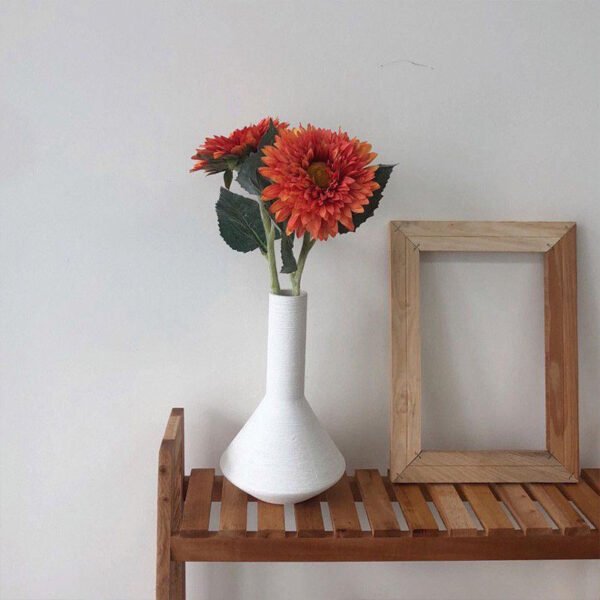 Ceramic Vase Ornament Living Room Flower Arrangement Ins Style Home Wabi Sabi Style Soft Decoration B&B Dining Table Study Room Flower Vessel