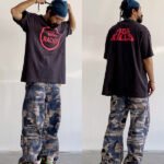 Vintage tie-dyed straight jeans