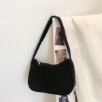 Women's bag corduroy 2022 new style single shoulder bag trend simple Japanese single shoulder handbag foreign trade dropshipping - Image 9