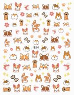 Children's Nail Stickers Corgi Strawberry Bear Little Red Book Nail Decals Cartoon Pet Nail Bear Stickers Ugly Duckling - Image 5