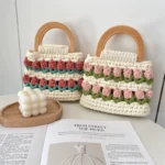 Tulip hand woven bag material