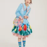 Lovely tulip cotton ruffle skirt