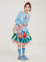 Lovely tulip cotton ruffle skirt