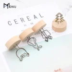 Cute girly heart note clip small ornaments modern minimalist office desktop photo postcard business card message clip - Image 4