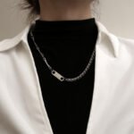IMI asymmetrical necklace for men and women with the same style ins hip-hop simple indifferent collarbone chain splicing niche accessories YL423 - Image 4
