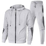 Cross-border spring and autumn new men's casual suit hooded sweater sportswear two-piece men's slim casual suit - Image 3