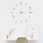Large creative luminous mute wall clock DIY living room three-dimensional decorative clock digital clock acrylic wall sticker clock - Image 4