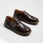 Beauty foot power Mary Jane shoes summer thin section Japanese double buckle new low top flat bottom round toe small leather shoes women - Image 2