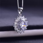 Pendant Female Moissanite Pendant D Color FL Clarity Moissanite Necklace Moissanite Sunflower Pendant - Image 4