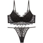 Summer Breathable French Sexy Underwear Soft Steel Ring Gather Body Shaping Thin Section Rhinestone Rose Embroidery Bra Set - Image 5